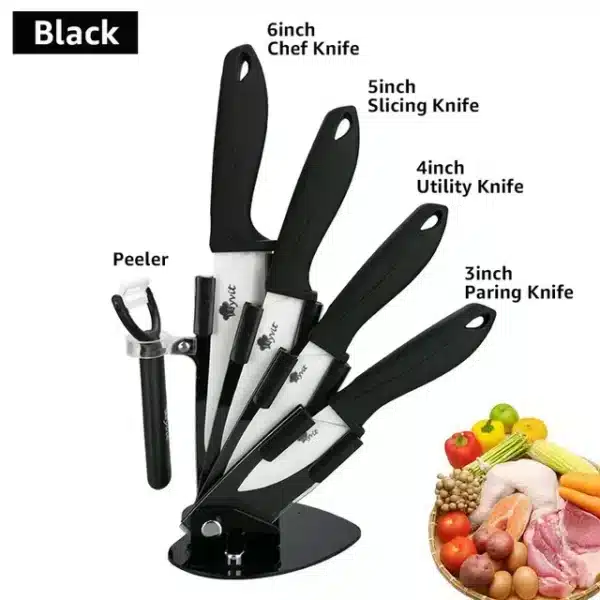 Fruit Fish and Meat Steak Knives with Block Set